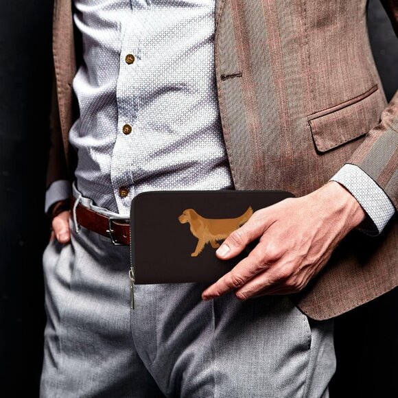 Cute Travel Wallet for Men & Women - Large Capacity Golden Retriever Clutch - Picture 6 of 8